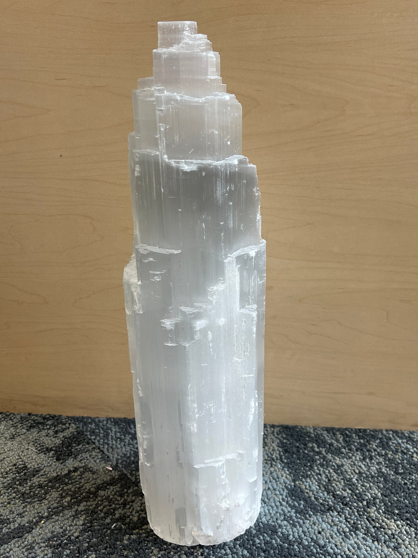 16 to 18 Inch Selenite Lamp Tower.