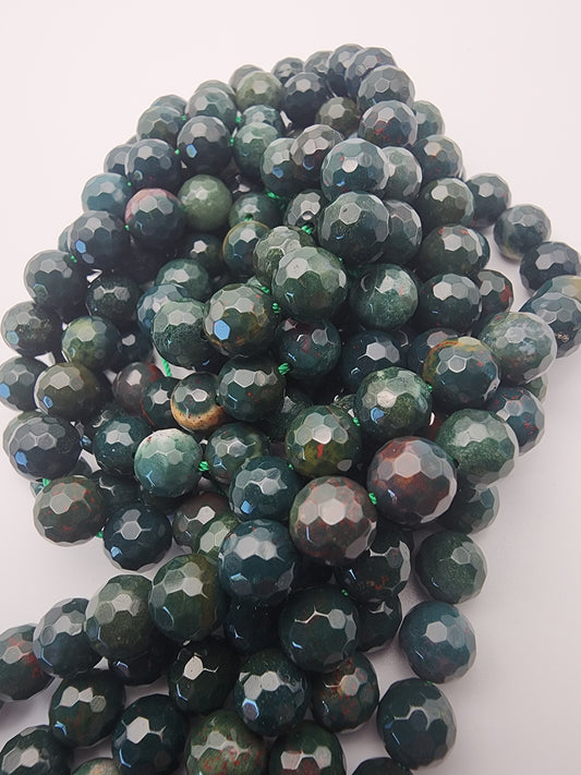 8mm Bloodstone Faceted