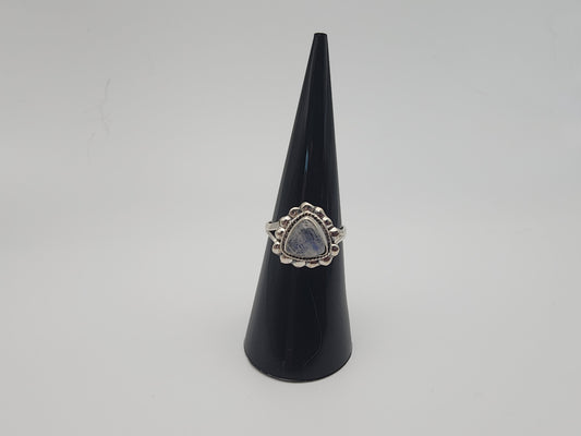 SS Triangle Rose Quartz / Garnet / Moonstone/ OnyxRing
