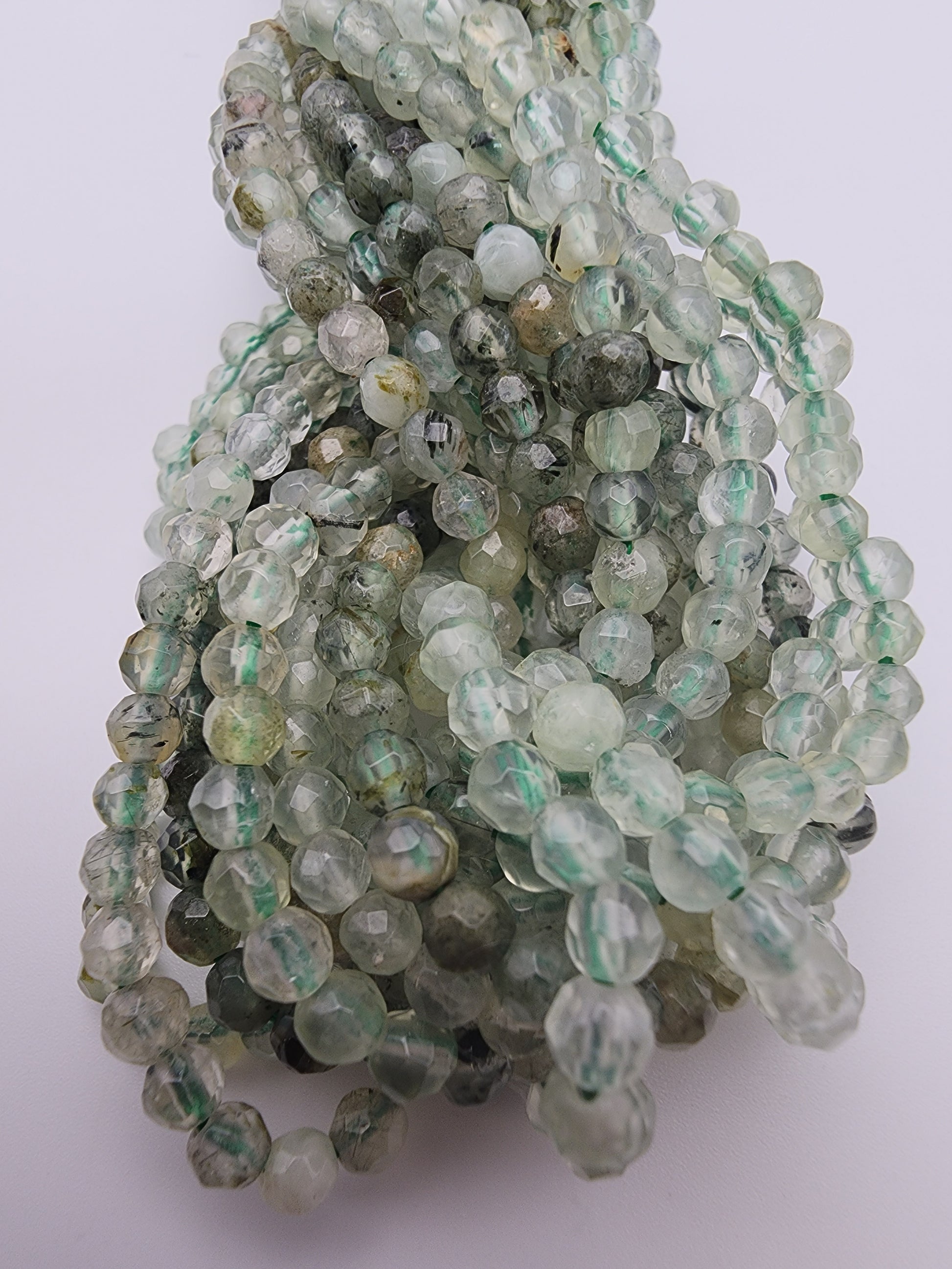 4mm Prehnite Faceted