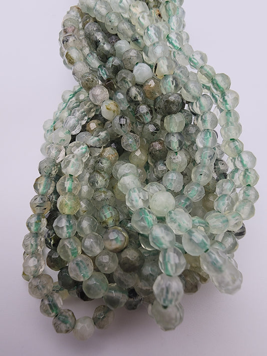4mm Prehnite Faceted