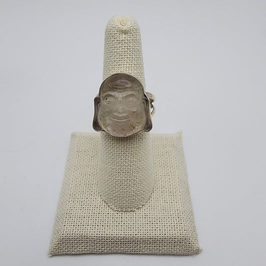 SS Quartz Budah Ring