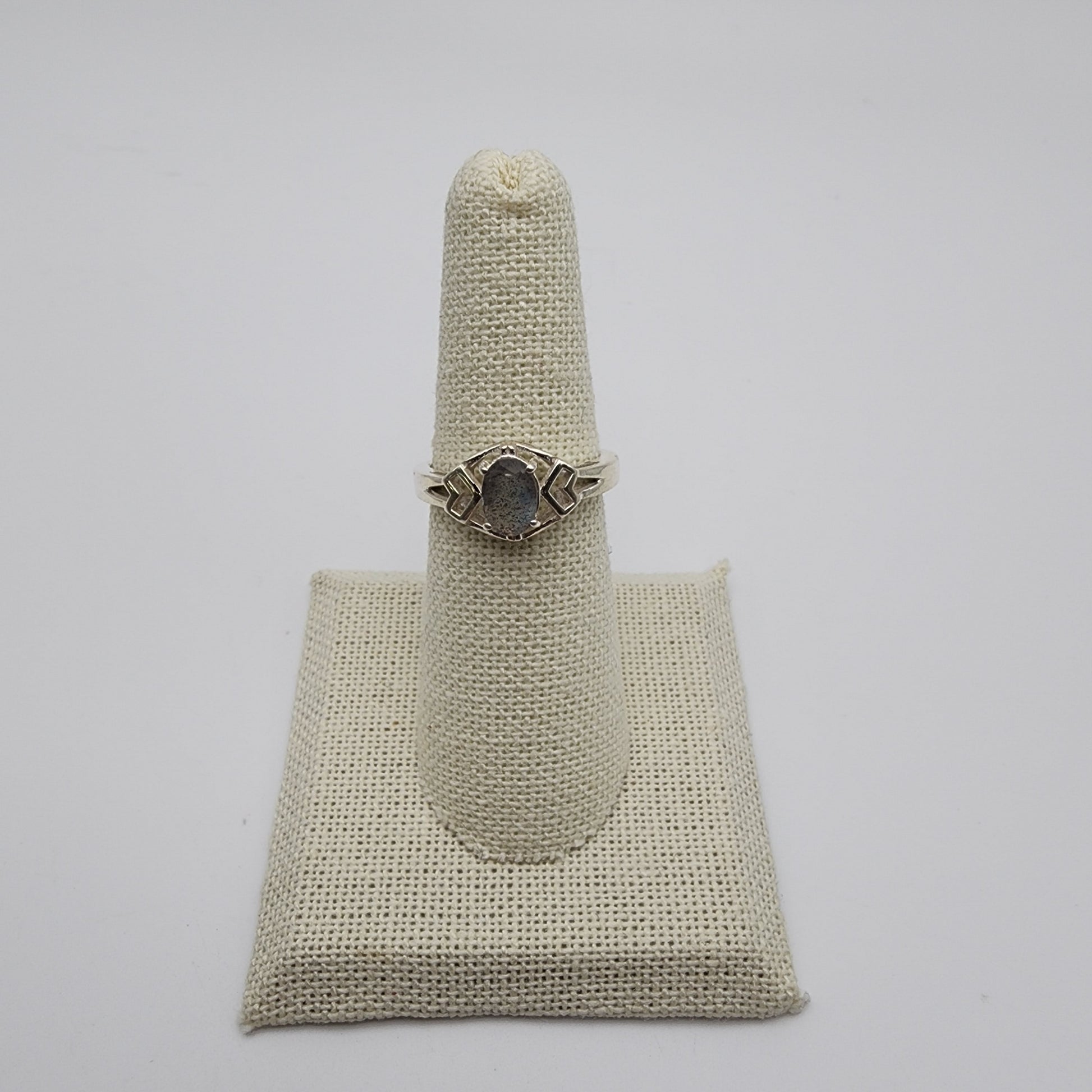 SS Labradorite Oval Ring