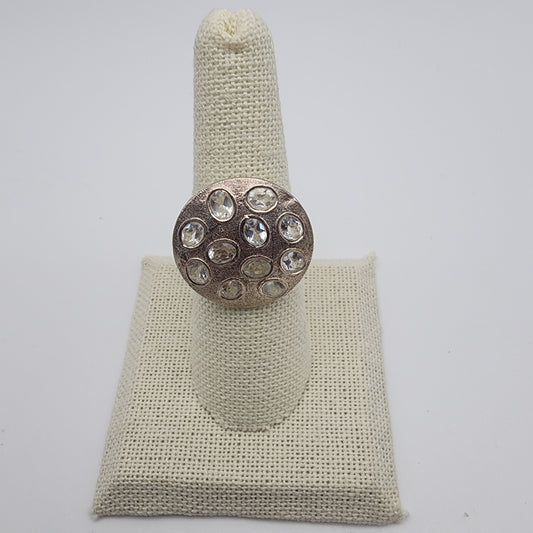 SS Diamond Circle Ring