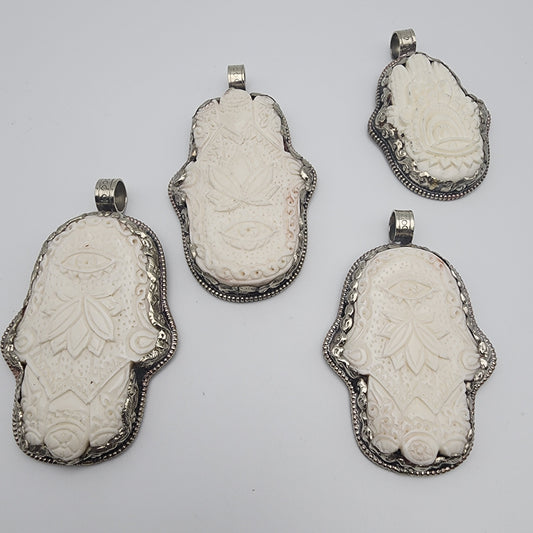 SS Hamsa Bone Pendants