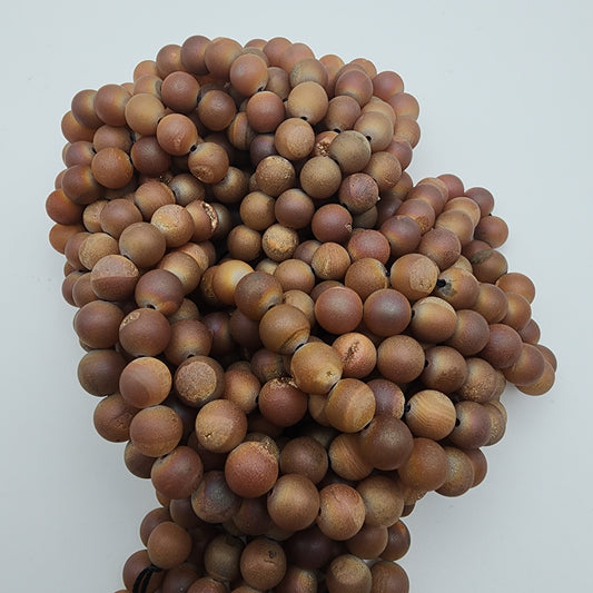 8mm Copper Druzy Agate