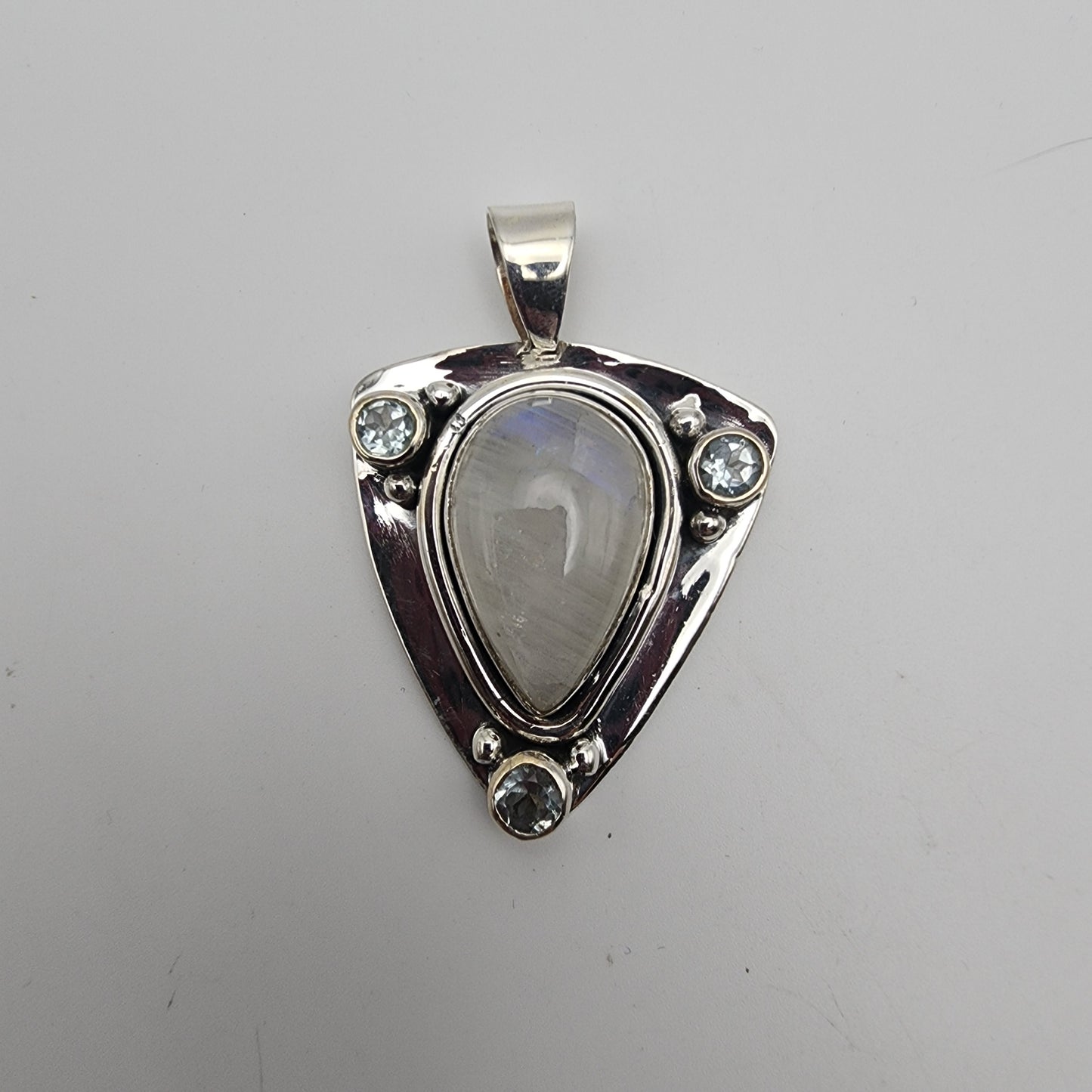 SS Moonstone and Aquamarine Pendant