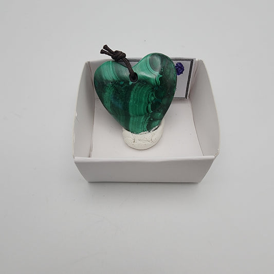 Malachite Heart Pendant 12