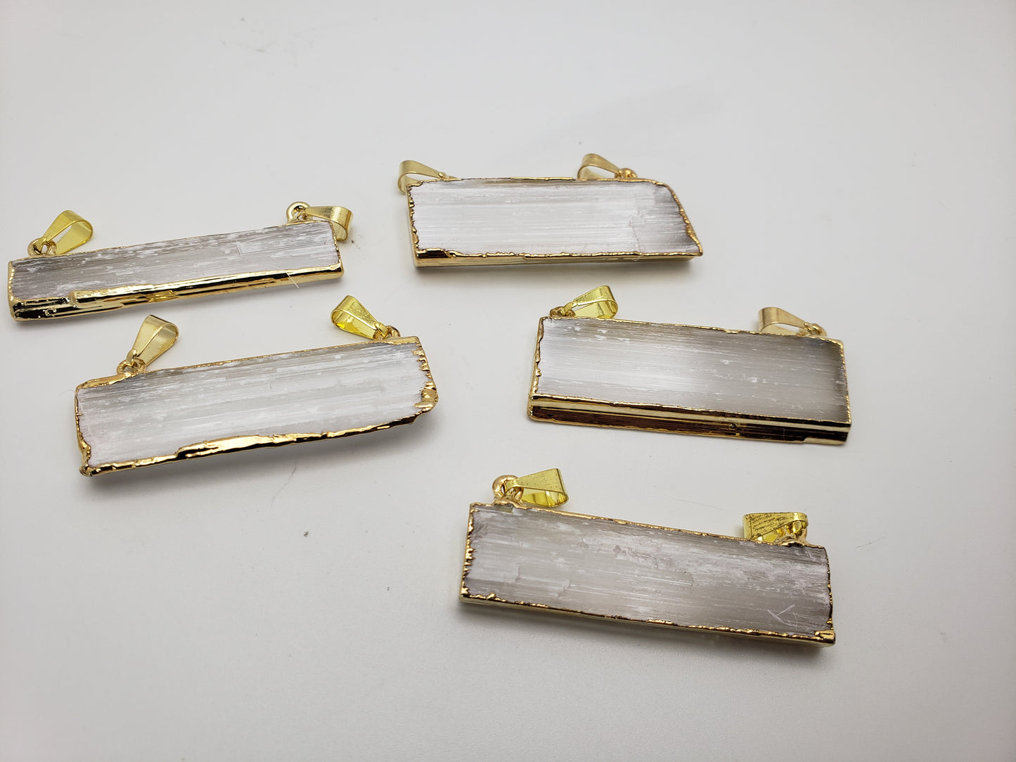 Gold Selenite Pendant