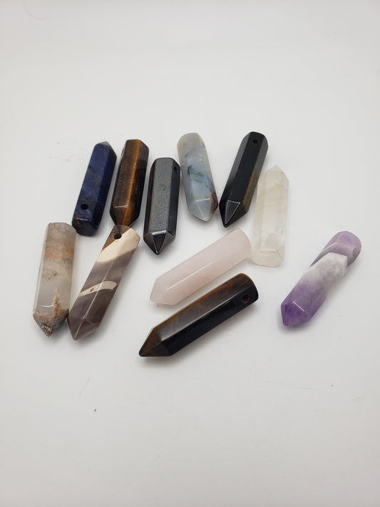 Gemstone Point Pendants