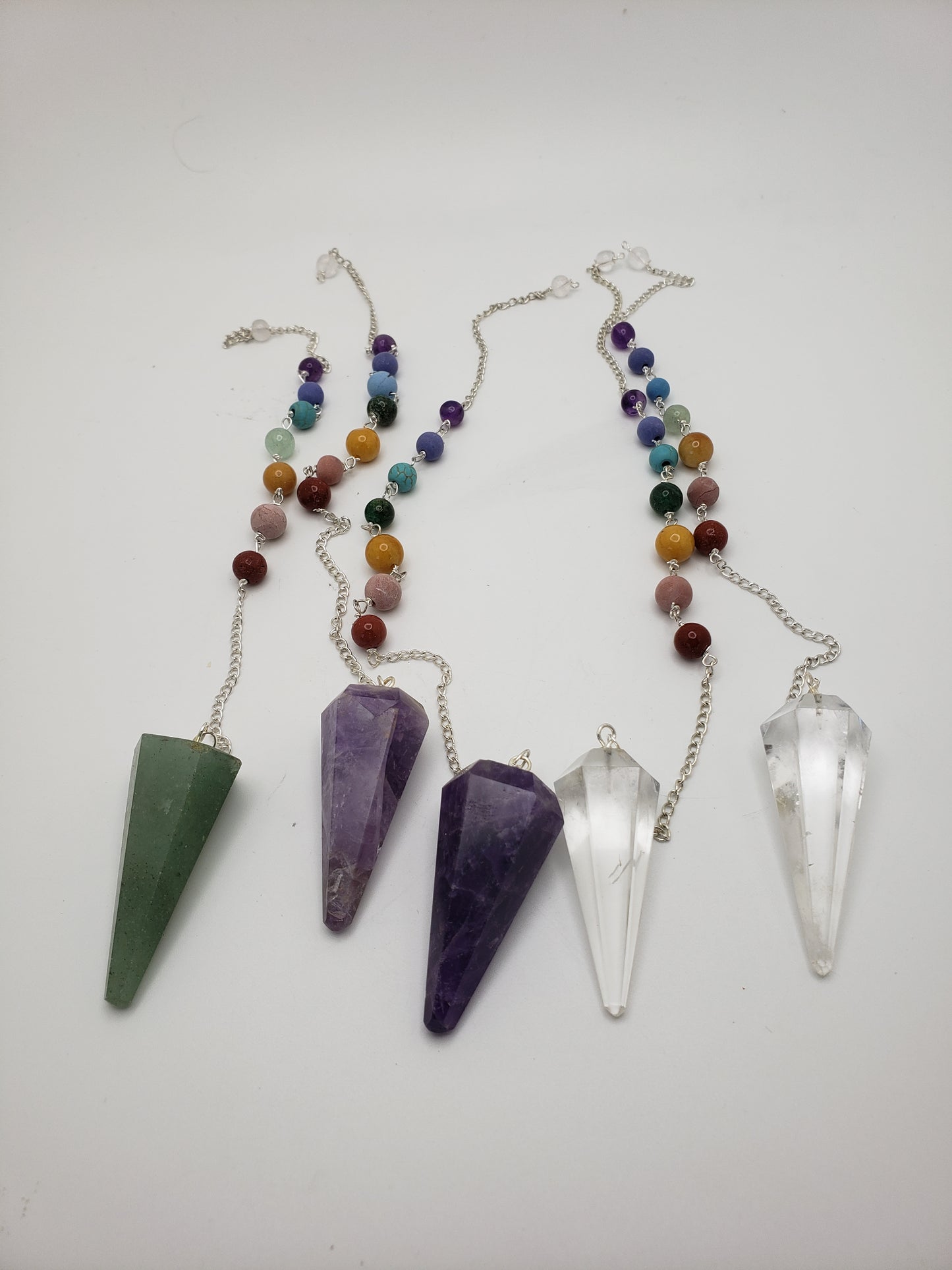 Pendulum with Chakra Beads