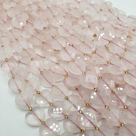 Rose Quartz Faceted Heart
