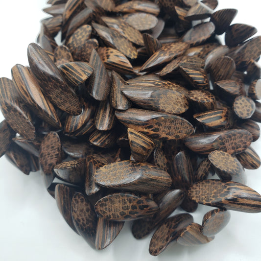 Dark Wood Carved Pointed