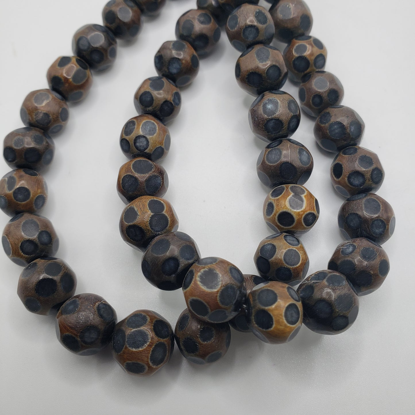 Large Brown Polka-dot Beads