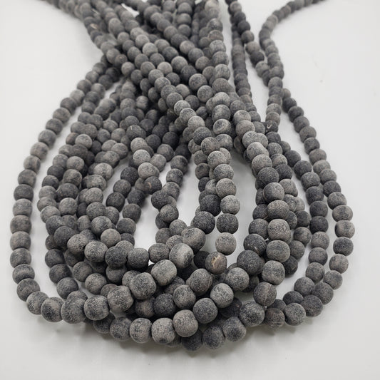 6mm Black Soft Wood Bead