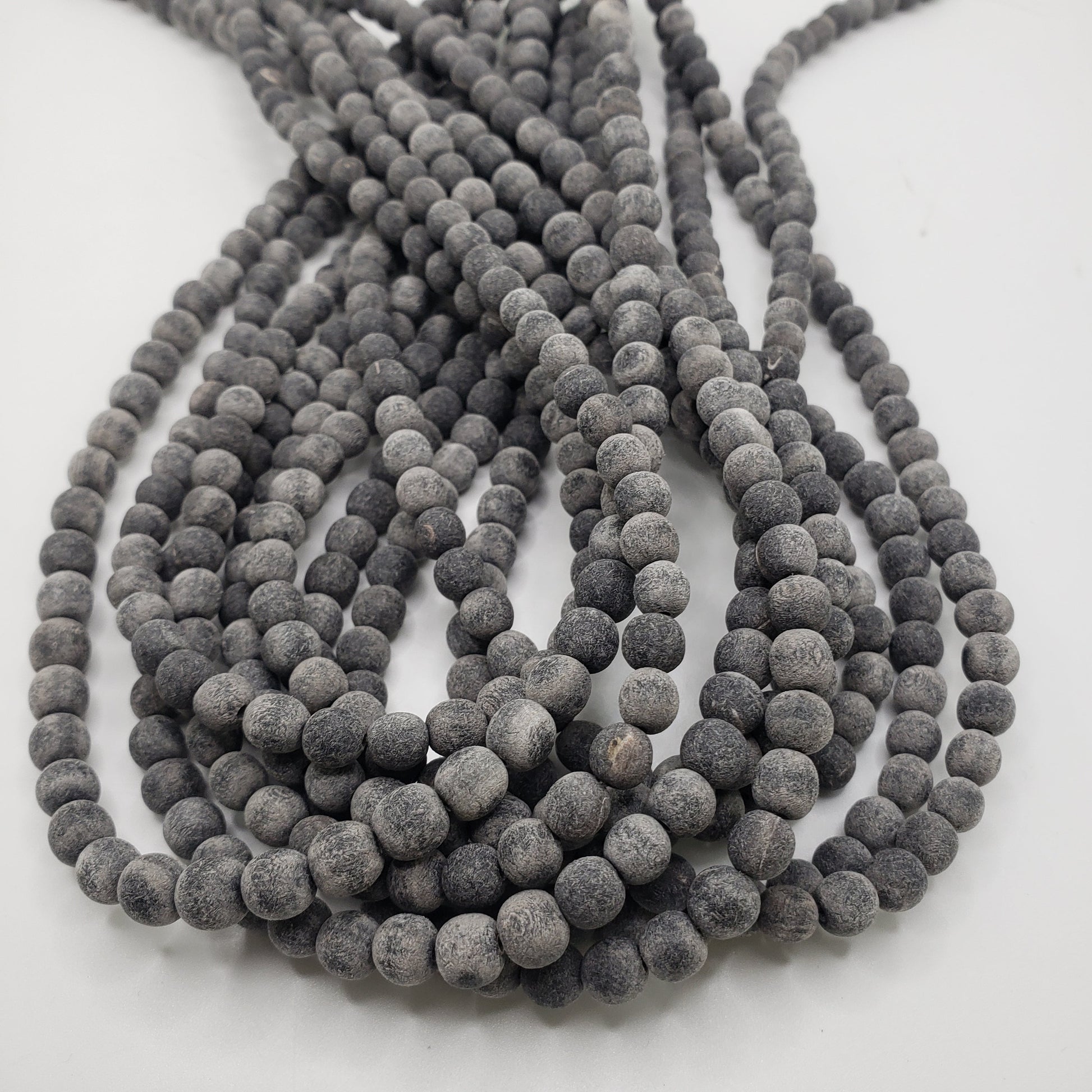 8mm Black Soft Wood Bead