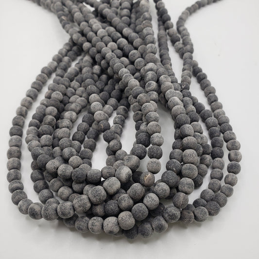 8mm Black Soft Wood Bead