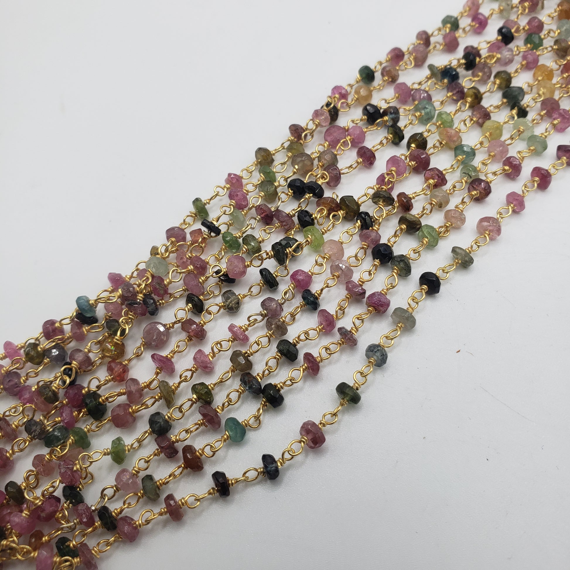 GF 3mm Watermelon Tourmaline Chain