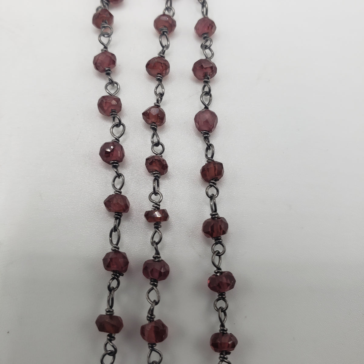 Rhodium SS 4mm Kyanite Chain