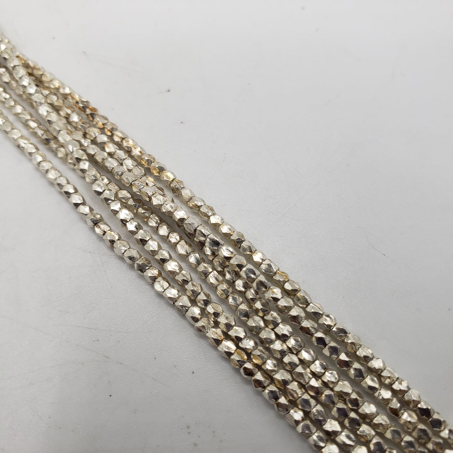 SS Seed Bead Medium Square Faceted Strand