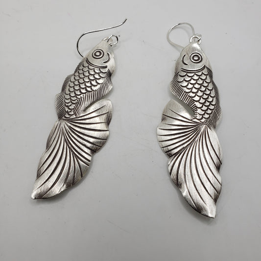 SS Earrings Large Fish