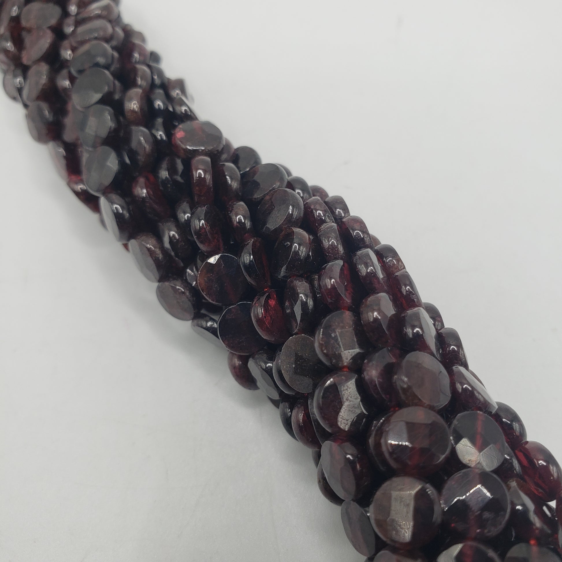 Garnet Coin Faceted