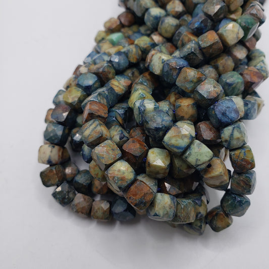 8mm Chrysocolla Cube