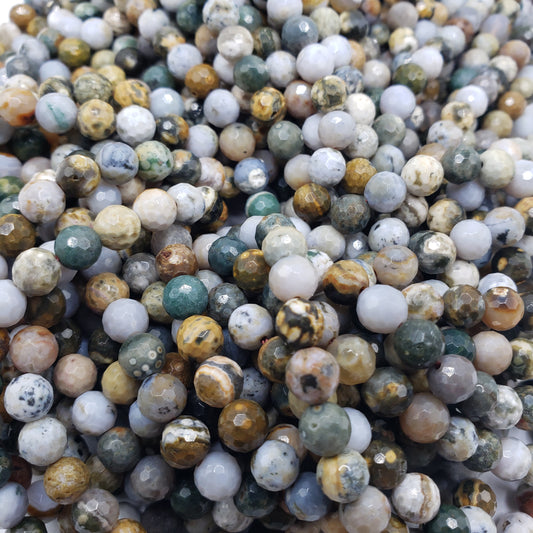 6mm Ocean Jasper Faceted