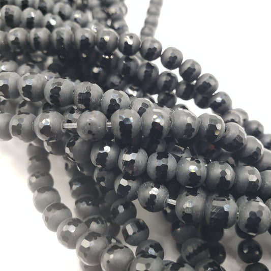 6mm Black Tibet Beads