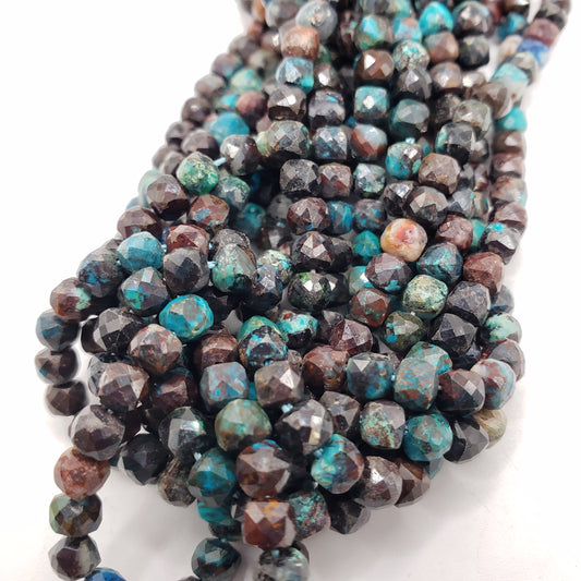 4mm Shattuckite Cube Faceted