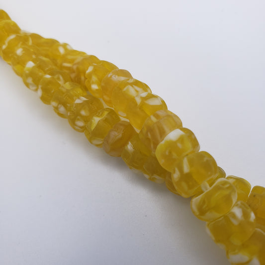 8mm Yellow Glass Beads