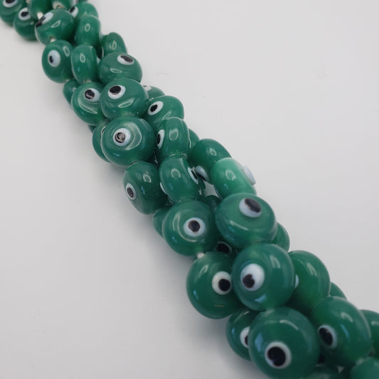Green Glass Evil Eye