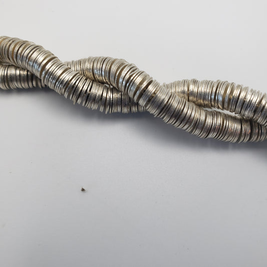 Silver Metal Flat Beads
