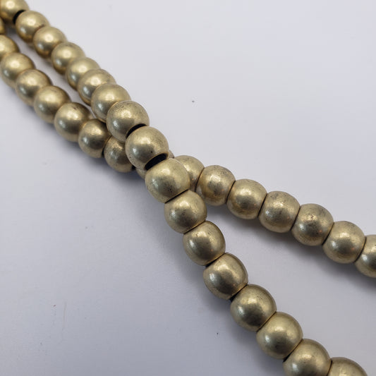 6mm Gold Metal Beads
