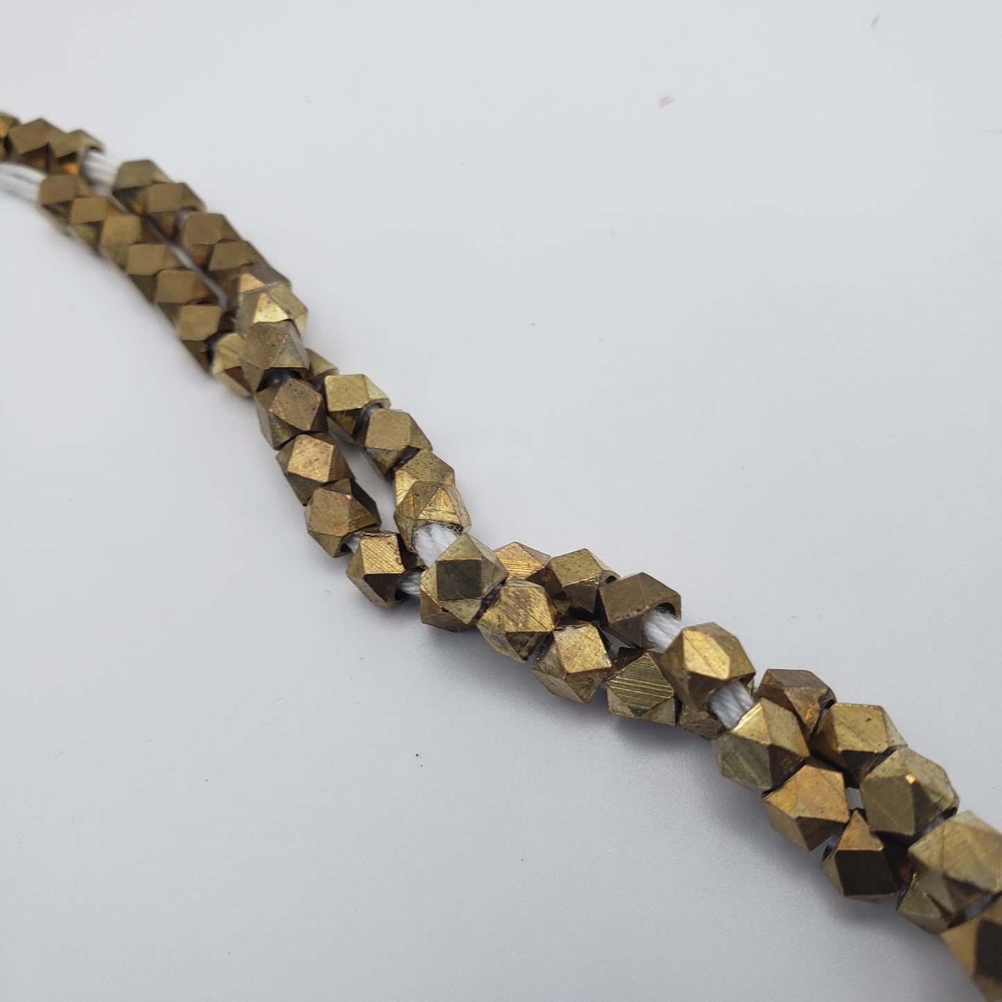 6mm Gold Metal Faceted Beads