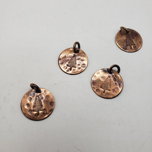 Handmade Pinetree Stamped Pendant