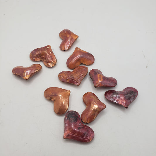 Handmade Copper Heart Bead