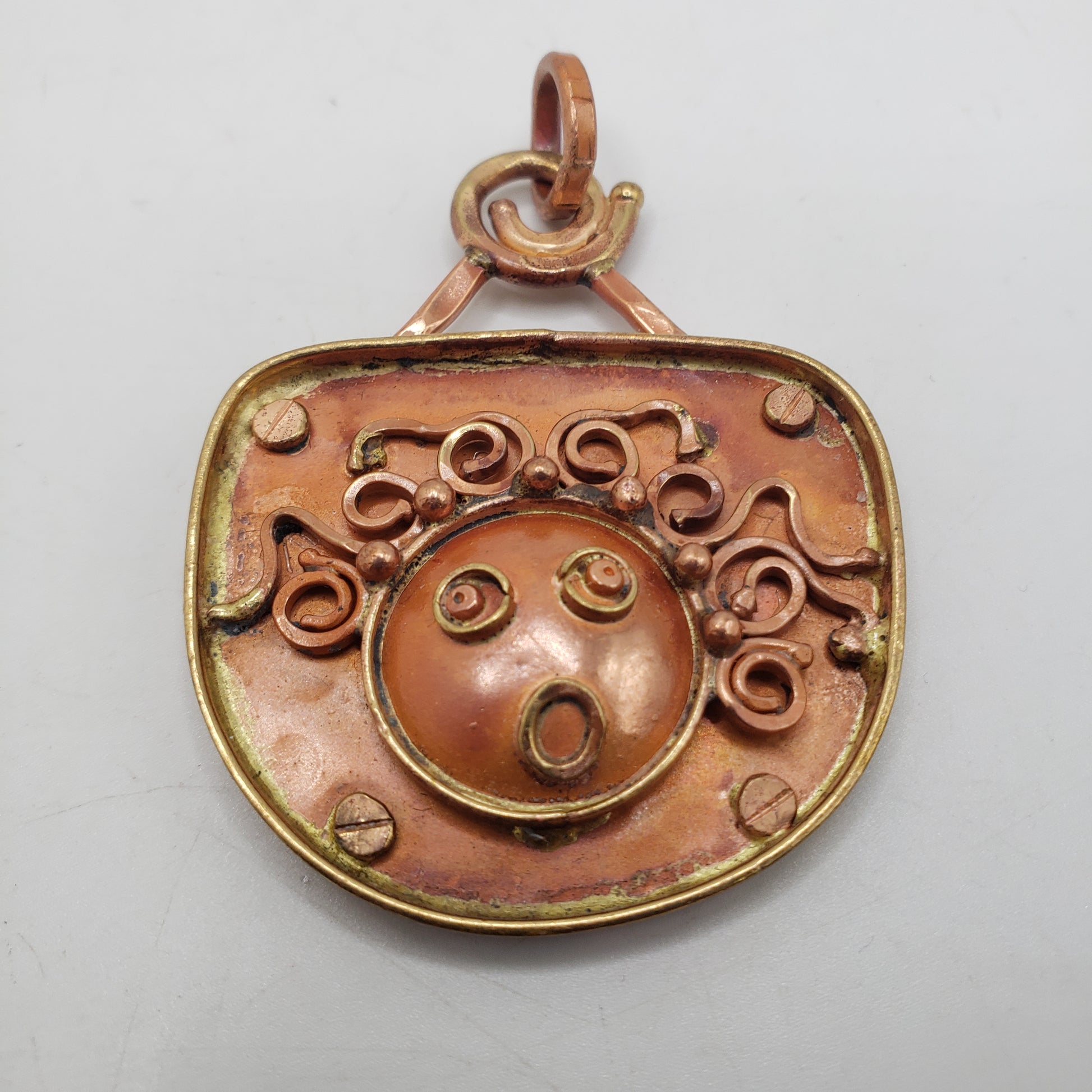 Handmade Copper Crazy Child Pendant