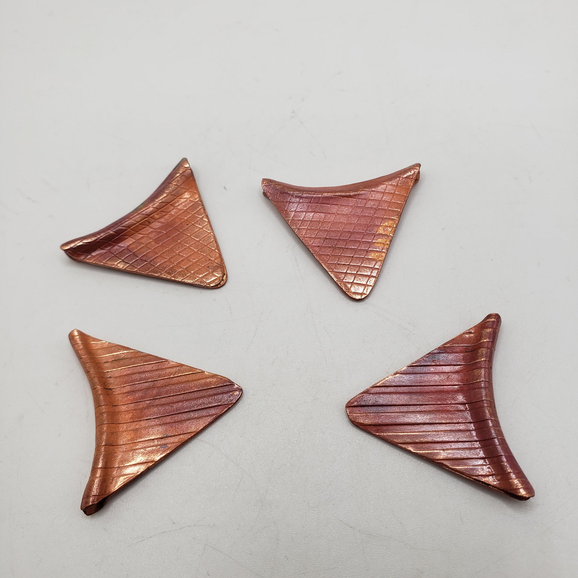 Handmade Copper Triangle Bead