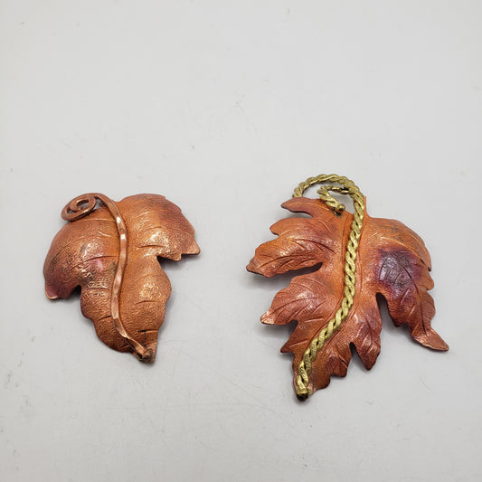 Handmade Copper Leaf Pendant