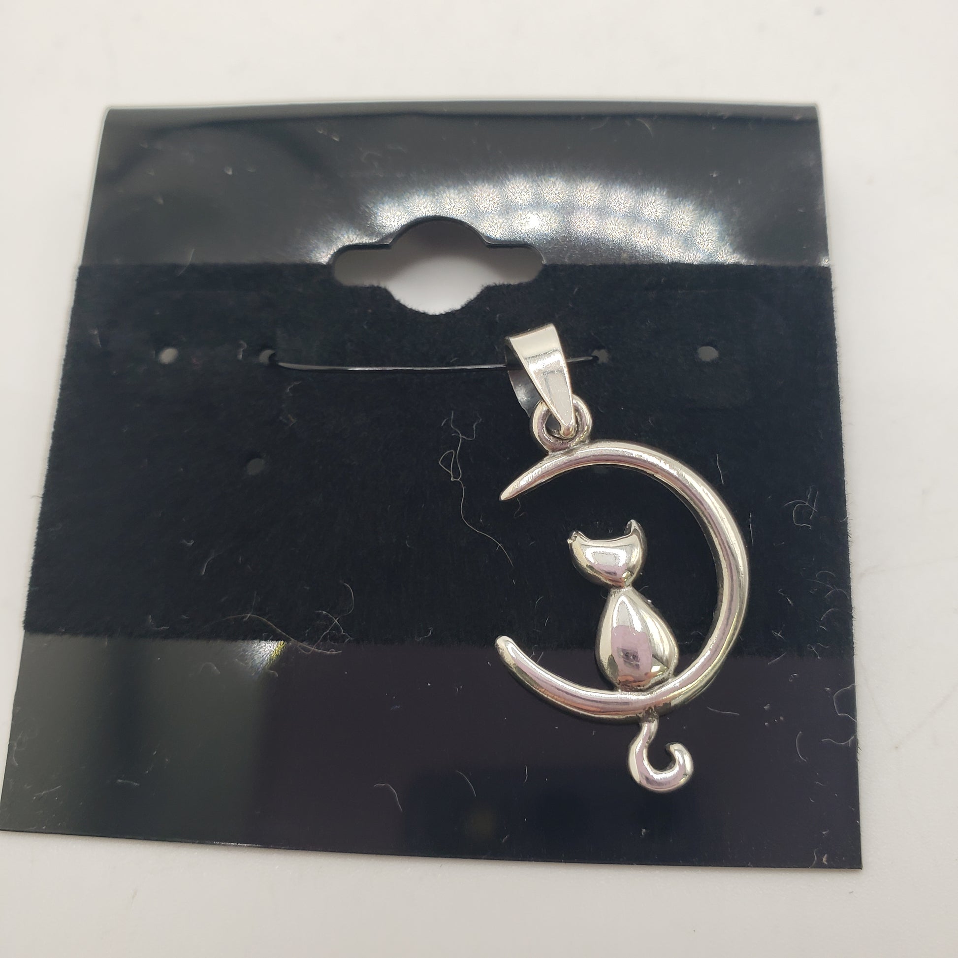 SS Cat & Moon Pendant 16.99