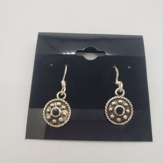 SS Round Black Earrings 18.99