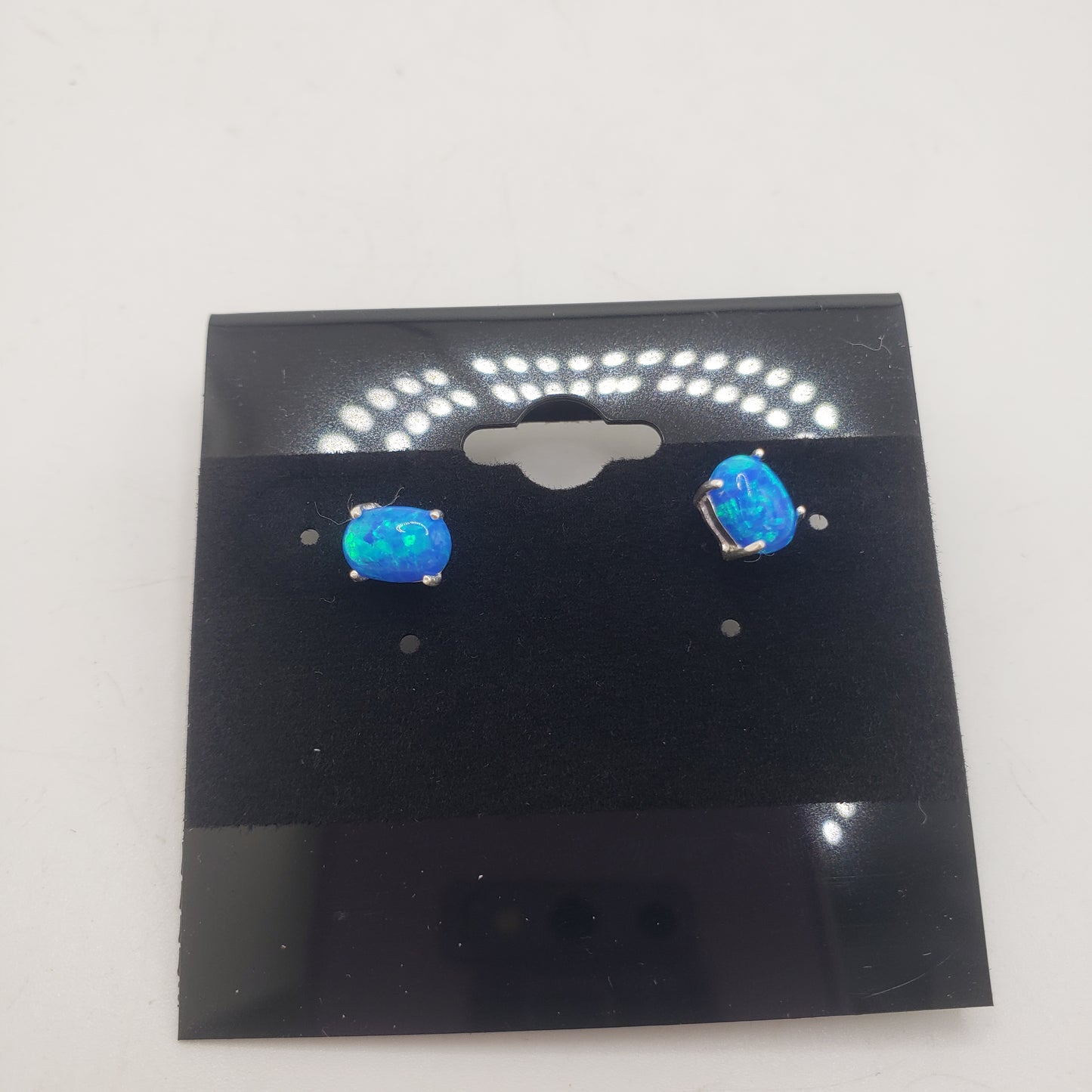 SS Blue Opal Stud Earrings 18.99