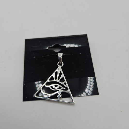 SS Egyptian Eye Triangle Pendant 28.99