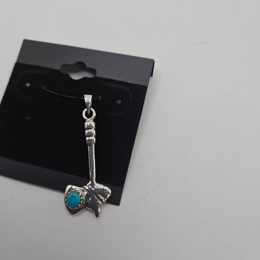 SS Hatchet with Turquoise Pendant 18.99