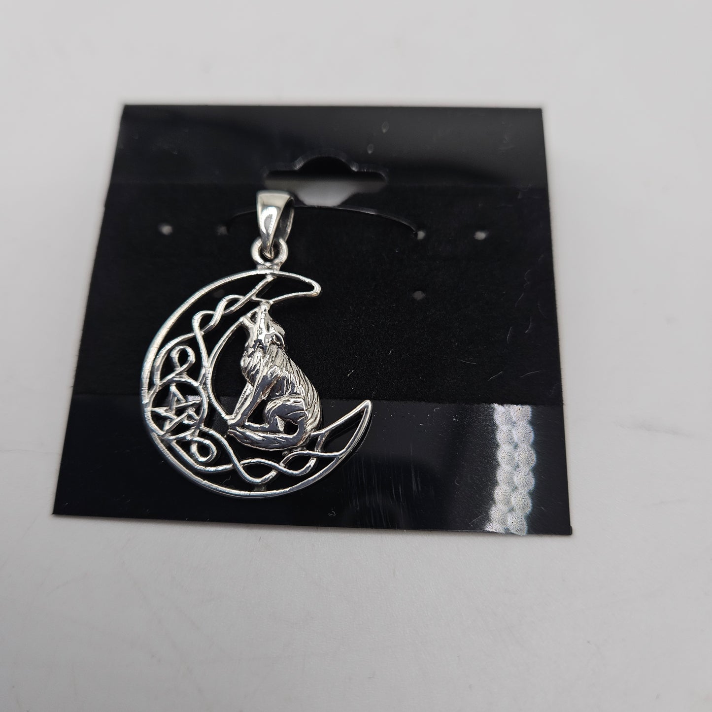 SS Wolf on Moon Pendant 21.99