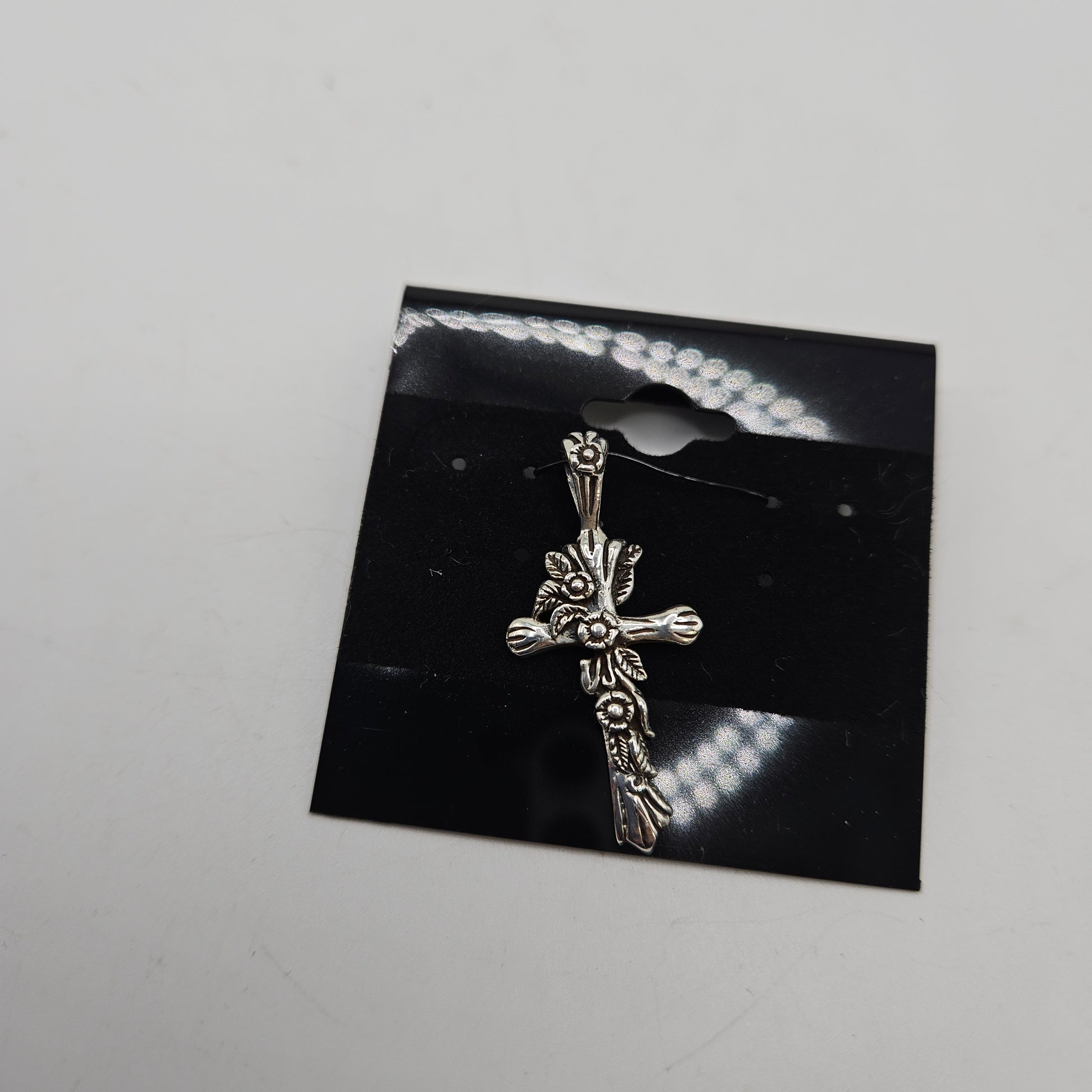 SS Rose on Cross Pendant 21.99