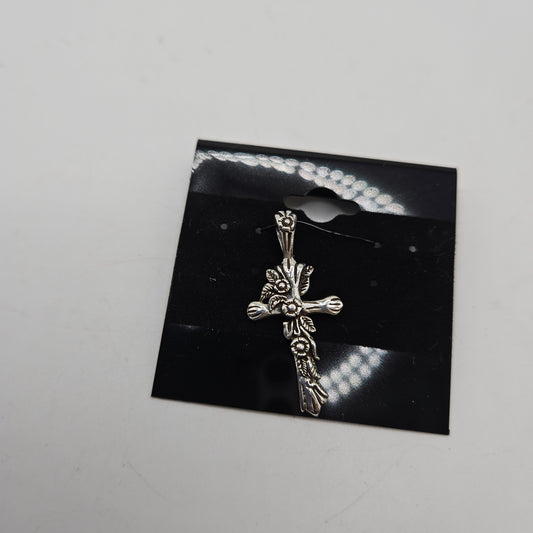 SS Rose on Cross Pendant 21.99