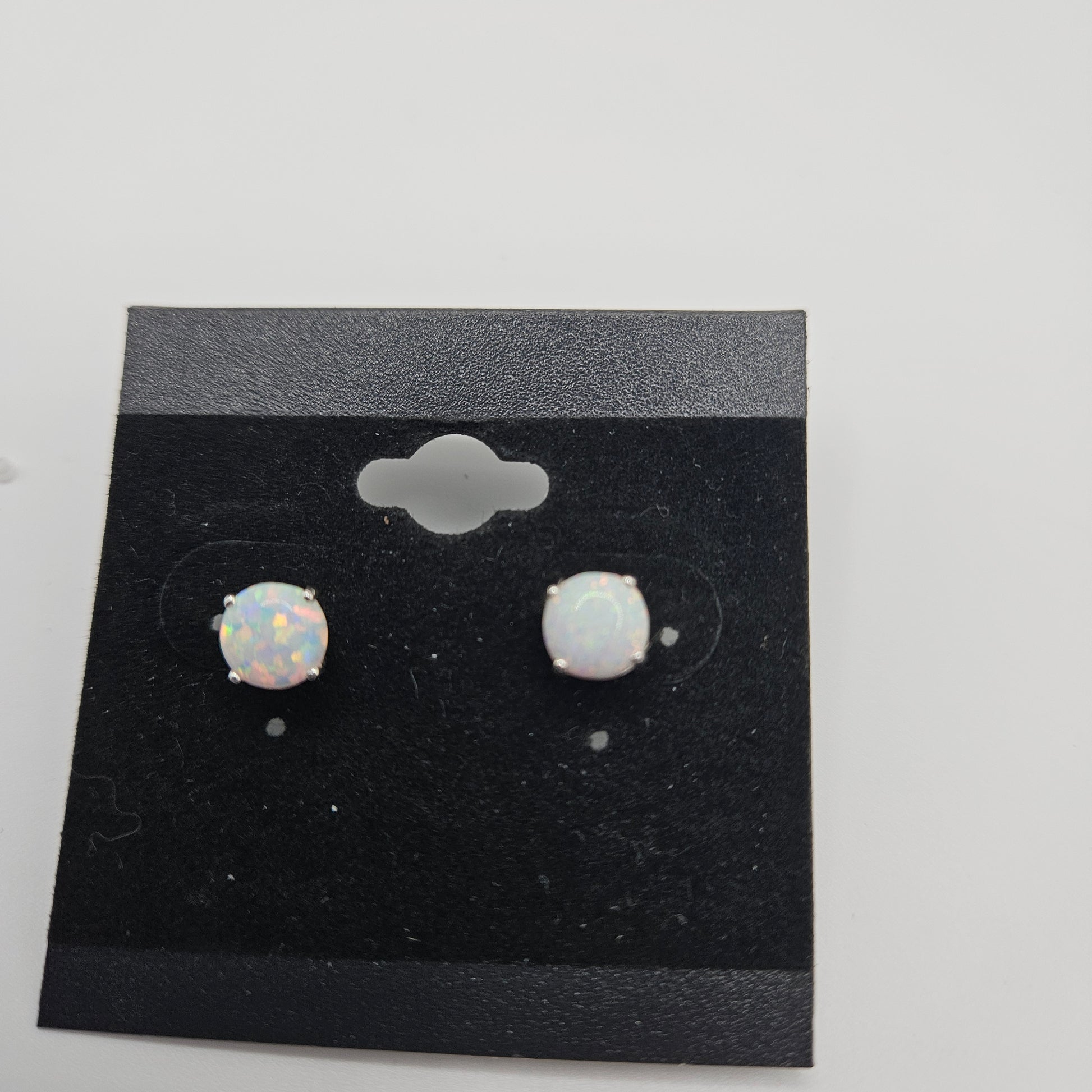 SS Opal Round Stud Earrings 21.99