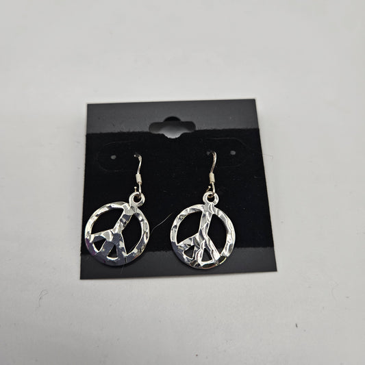 SS Peace Sign Earrings 33.99